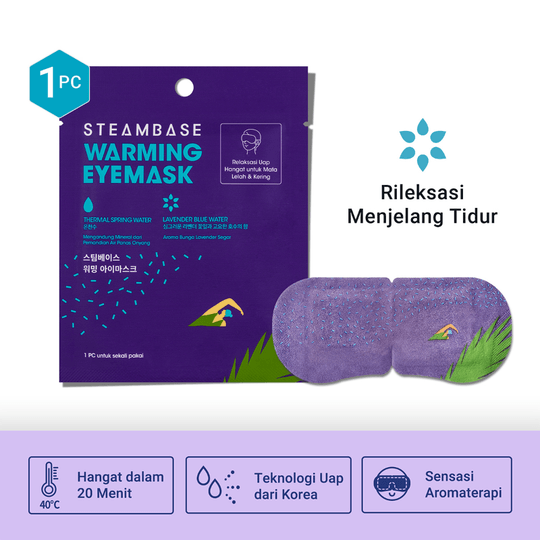 Steambase Warming Eyemask - Lavender Blue Water - Review SOCO by Sociolla